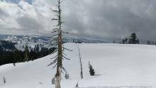 Increasing cloud cover over the Sierra Crest at 9:30 am.