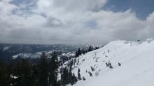 Mix of sun and snow showers over the Sierra Crest.