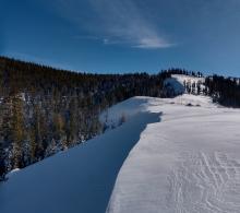 Active wind transport along ridge line @ 8000'