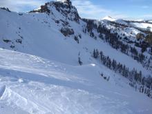 Crown as see from the ridgetop to the east.