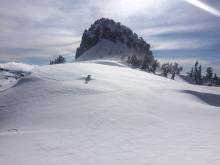 Strong winds and wind transport on Needle Peak this morning 