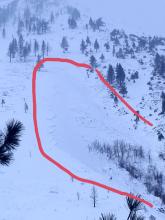 Avalanche on Slide Mountain
