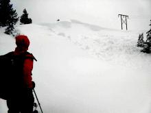 Cornice collapse and wind slab avalanche.