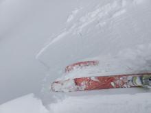 Small cracking on a wind-loaded test slope.