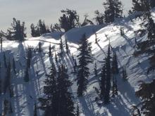 Recent NE wind events have scoured near and above treeline terrain.  