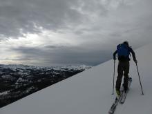 Cloudy skies kept the snow surfaces firm and frozen.