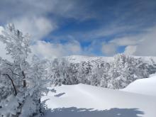 Partly cloudy to mostly sunny skies by midday over the Mt. Rose area.