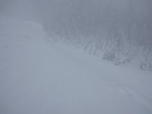 Other side of wind slab avalanche