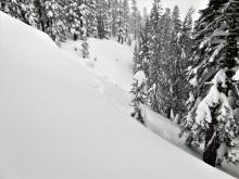 Natural avalanche that failed early this morning on a storm snow weakness at the beginning of the storm snow 