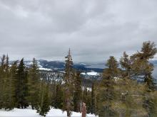 Cloudy skies looking N from Rubicon.