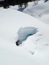 glide crack near johnson creek