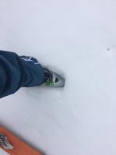 Ankle to shin deep boot pen at 9:30am at trailhead with a poor overnight refreeze.