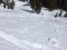 Roller ball activity along with some small loose wet avalanches.