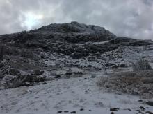 Looking up towards Roundtop from below.