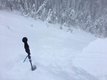 Small cornice kicks on test slopes did not initiate any avalanches.