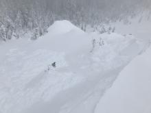 reactive cornice and wind slab