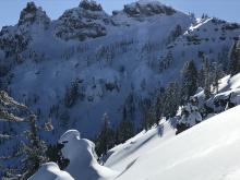 Crowns on NE Face Castle Peak