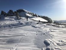 Wind scouring along ridges