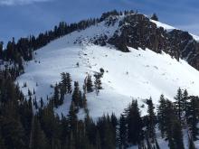 Wind scouring on numerous aspects at and above treeline.