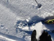 Breakable rain crust on Donner Ridge