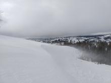 Cornices building above Wildflower Ridge