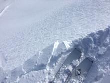 Cracking on new cornice formation.