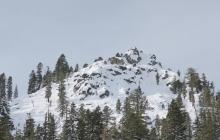 Looking up at Becker Peak