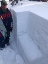 Bear Meadow snow pit