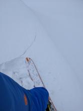 Skier triggered crack on another more N facing test slope.