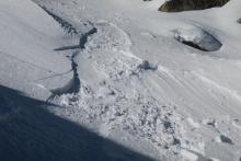 Very small skier triggered wind slab.