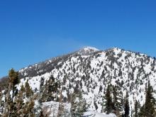 Blowing snow on relay peak