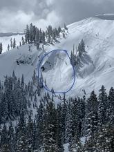 skier triggered mid slope D1 release on NE aspect