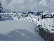 Cornices off NE side of Scott's Peak