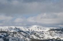 Blowing snow could be observed on the Little Round Top ridgeline.