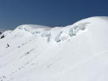 Large sagging cornices along ridgelines.