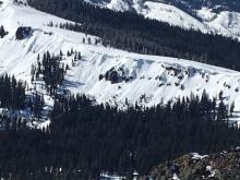 Cornice collapses and loose wet activity along the Lincoln/Anderson ridge.