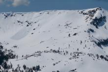 Zoomed in view from Echo Peak.