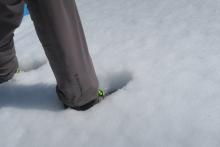 Boot penetration just after 11am on a NE aspect at 8700 feet.