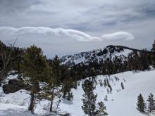 High level cloud cover did little to slow melt rates this morning.