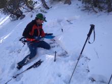 Consistent snowpack test results showing sudden collapse of weak layer.