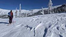 Wind scoured surfaces along Castle Peak ridge