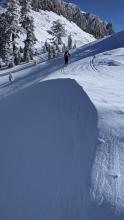 A wind-loaded test slope on the Castle Peak ridge