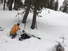 Great opportunity for avalanche rescue practice.