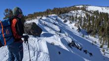 Wind affected slopes in exposed terrain