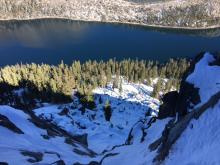 Looking down north aspects to lake.