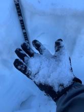 weak dry faceted snow in upper near surface layer