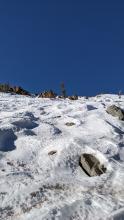 More exposed upper elevation terrain that has been scoured.