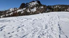 Wind scoured ridgelines.