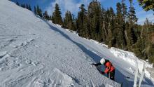 Gathering snowpit data from the crown of the avalanche