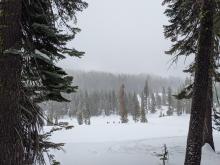 Low clouds over Castle Valley